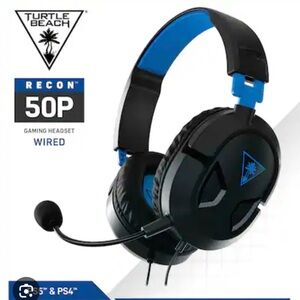 NEW IN BOX Turtle Beach Recon 50P Wired Gaming Headset - Black and Blue